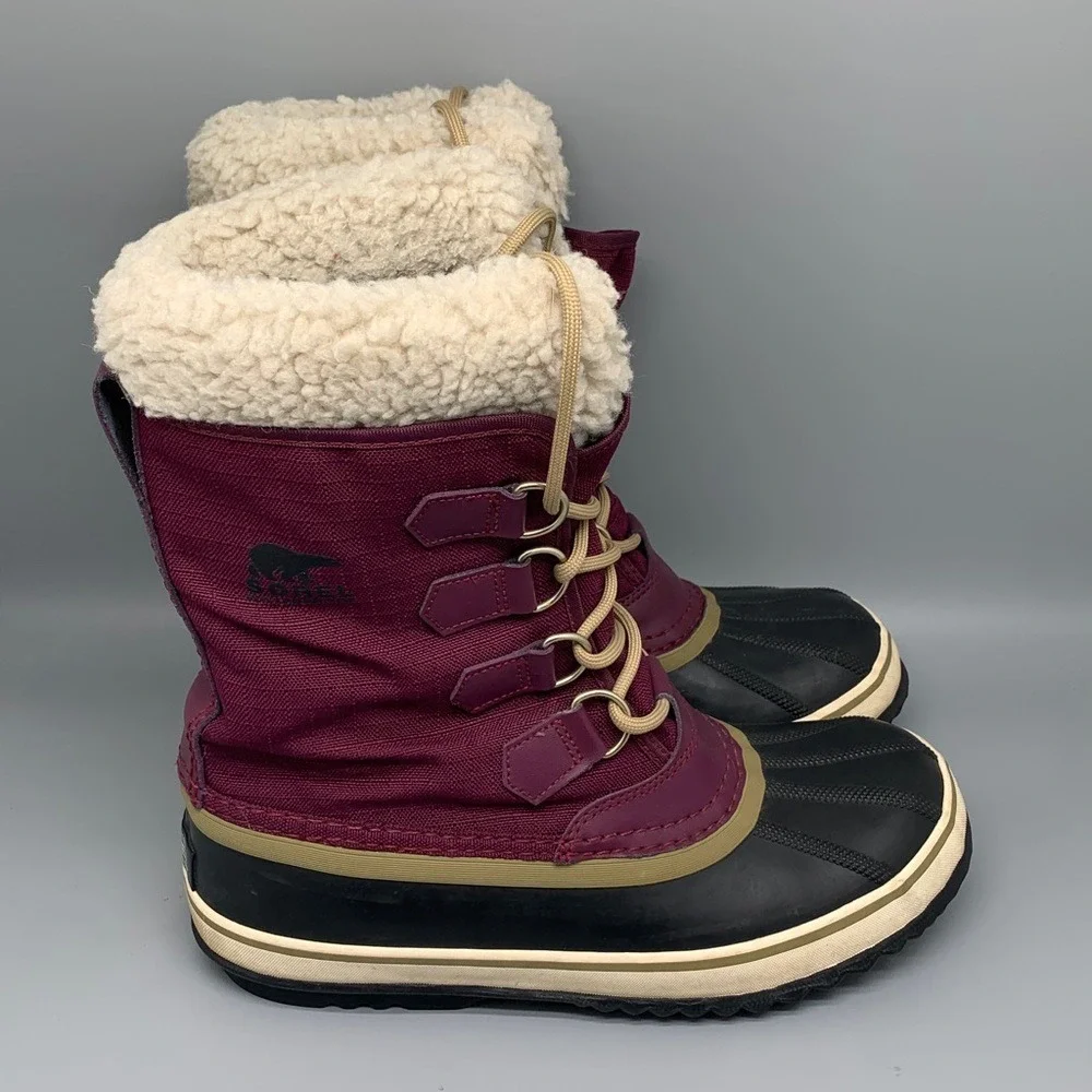 SOREL Winter Carnival Waterproof Purple‎ Snow Boots  NL1495-562 Women's Sz 8